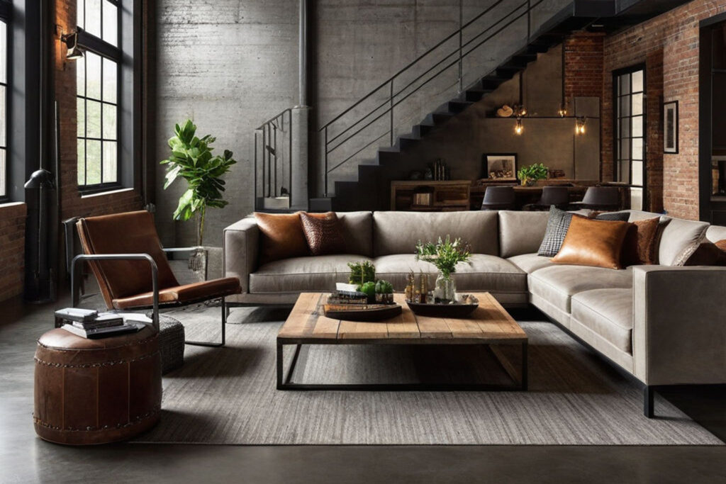 Industrial living room design